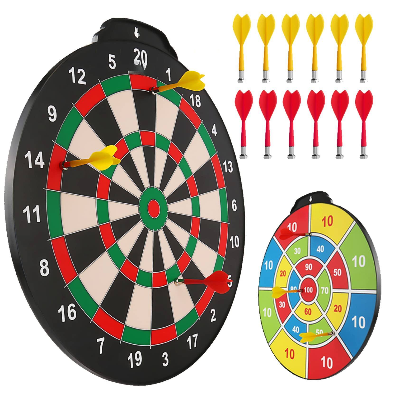 Front. Skar Audio - Magnetic Dart Board Set For Indoor Outdoor Game With 12 Darts Dartboard Toys Gifts 8 9 10 11 12 Year Old - Default.