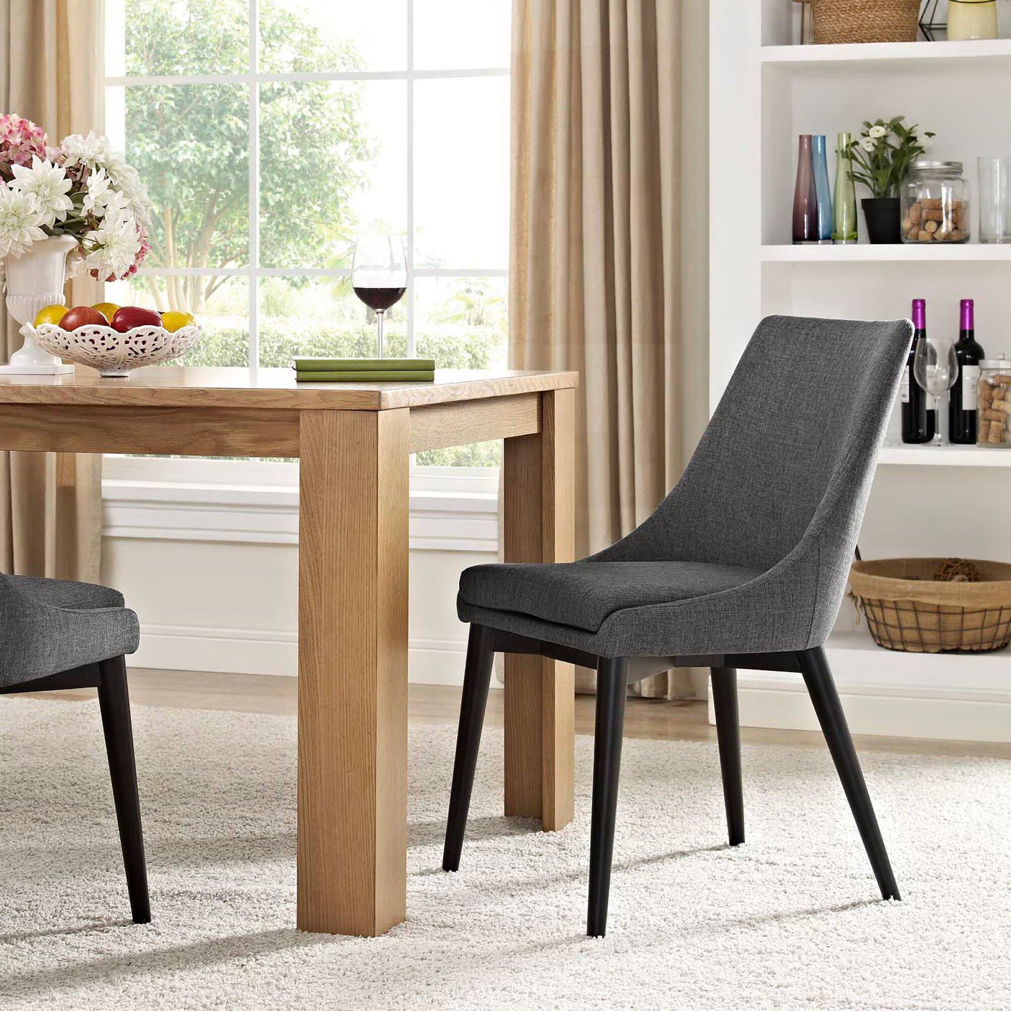 Back. Modway - Viscount Fabric Dining Chair by Modway - Gray.