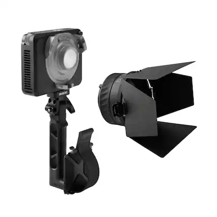 Front. Amaran - Amaran Ray 120c Full-Color RGB LED Video Light and Mini Fresnel Bundle.