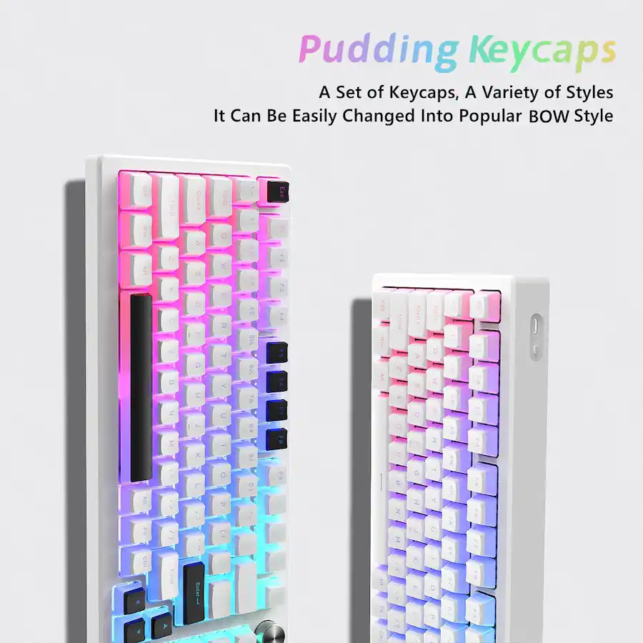 Custom Pudding Caps Womier Pudding Keycaps, PBT Shine Through Keycaps 165 Keys Set Custom ...
