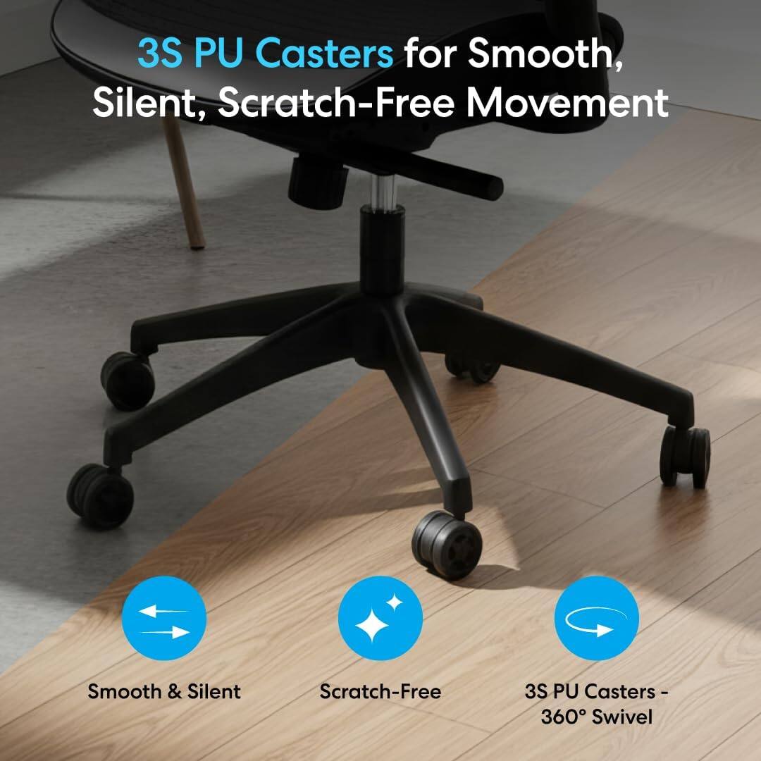 3S PU Casters for Smooth, Silent, Scratch-Free Movement

- Smooth & Silent
- Scratch-Free
- 3S PU Casters - 360° Swivel
