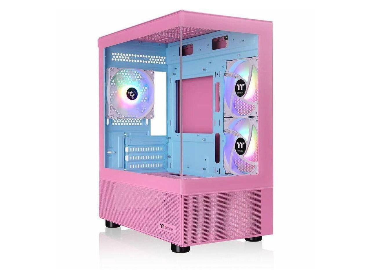 Alt View 7. Thermaltake - Thermaltake View 170 TG ARGB m-ATX Case, 3x120mm ARGB Fans, 280mm Rad, 340mm GPU, 160mm Cooler, Bubble Pink - Bubble Pink.