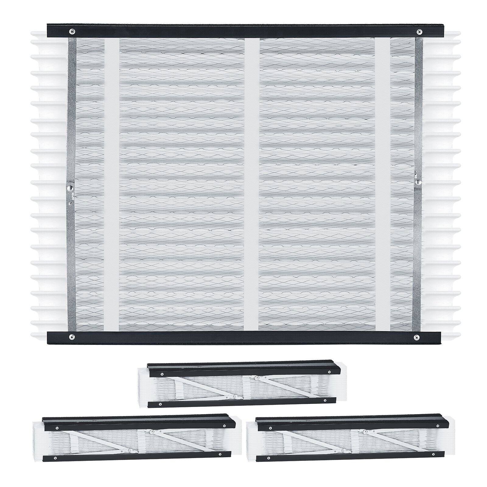 Glintex - Air Filter, 20x25x4 Furnace Filter MERV 11, Electrostatic Pleated HVAC AC Filter 4-Pack, Captures Dust Smog Dander