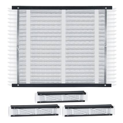 Front. Glintex - Air Filter, 20x25x4 Furnace Filter MERV 11, Electrostatic Pleated HVAC AC Filter 4-Pack, Captures Dust Smog Dander.
