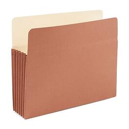 Staples - Reinforced File Pocket, 5.25" Expansion, Letter Size, 10/Box - Brown