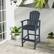Alt View 3. Gymax - Gymax Set Of 2 Outdoor HDPE Bar Height Stool Patio Tall Chair Armrest Footrest All Weather Navy - Navy.