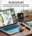 PLUG & PLAY The built-in sound card allows you to play music directly after plugging the USB cable to your computer.