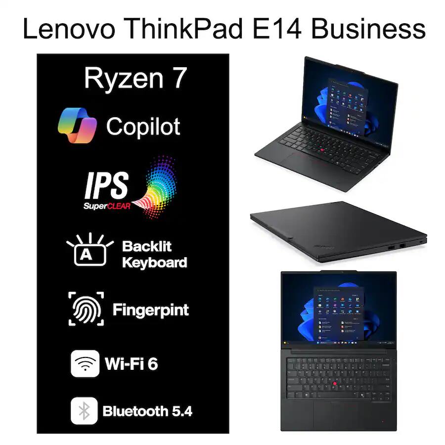 Lenovo Upgraded Thinkpad E14 Laptop 14.0 FHD+ Display (Ryzen 7 250