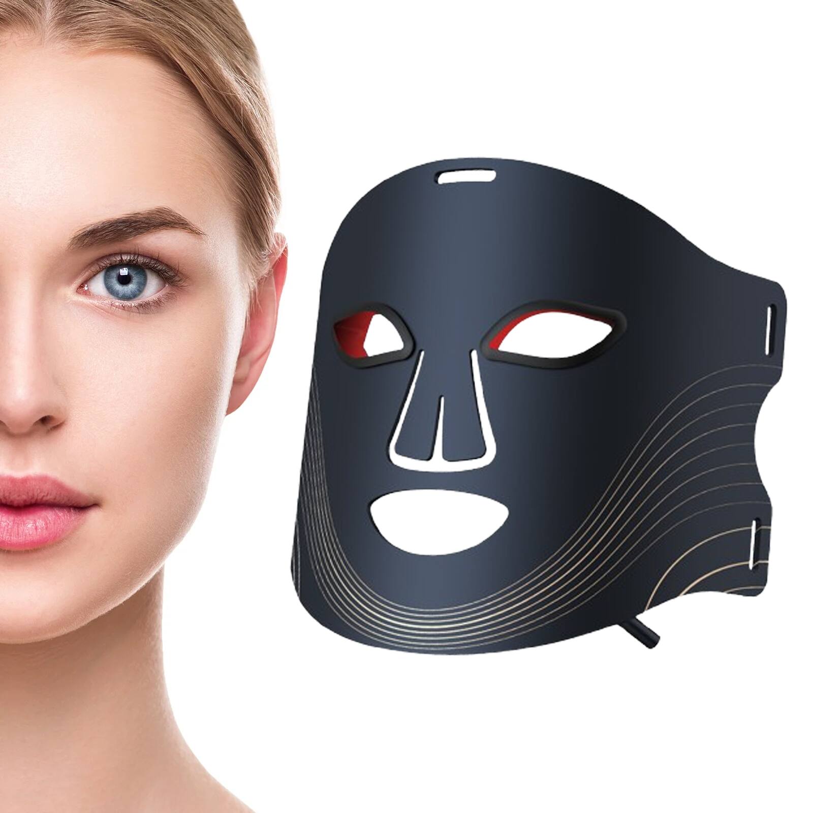 Alt View 9. Morfone - 4-mode LED facial red light therapy lamp. With remote control, suitable for home and travel skin therapy..