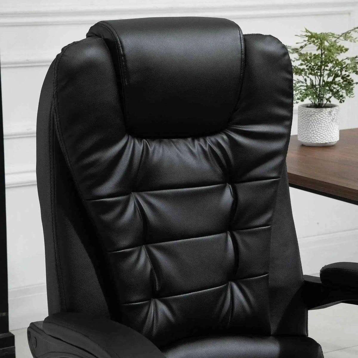 Alt View 4. Vinsetto - Deluxe Ergonomic Massage Office Chair with Lumbar Support and - Black.