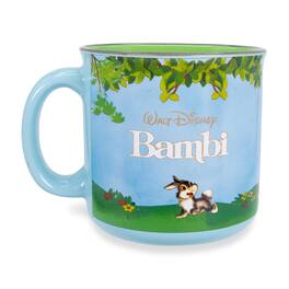 Silver Buffalo - Disney Bambi Meadow Scene Ceramic Camper Mug | Holds 20 Ounces - Blue