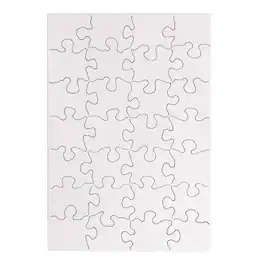 Hygloss - Compoz-A-Puzzle®, 5 1/2" x 8" Rectangle, 28-Piece, Pack of 24 - White