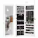 Front. Costway - Wall Door Mounted Mirror Jewelry Cabinet Organizer w/LED Light - White.