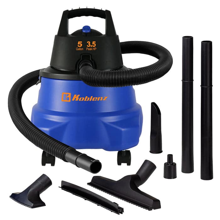 Koblenz - WD-5 L2 5 Gallon Wet/Dry Vacuum - Blue