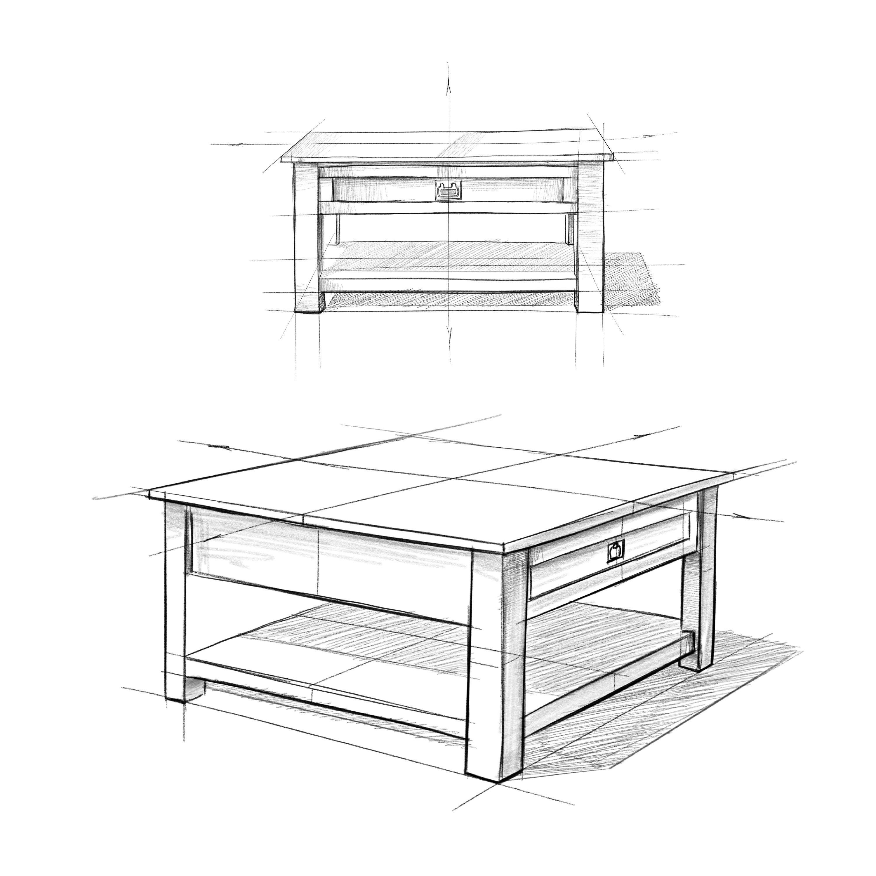 Alt View 14. Simpli Home - Monroe Square Rustic Contemporary Solid Acacia Wood 2-Drawer Coffee Table - Distressed Charcoal Brown.