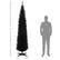 Alt View 2. Homcom - Artificial Pencil Christmas Tree, Slim Xmas Tree with 618 Realistic Branch Tips and Plastic Stand - black.
