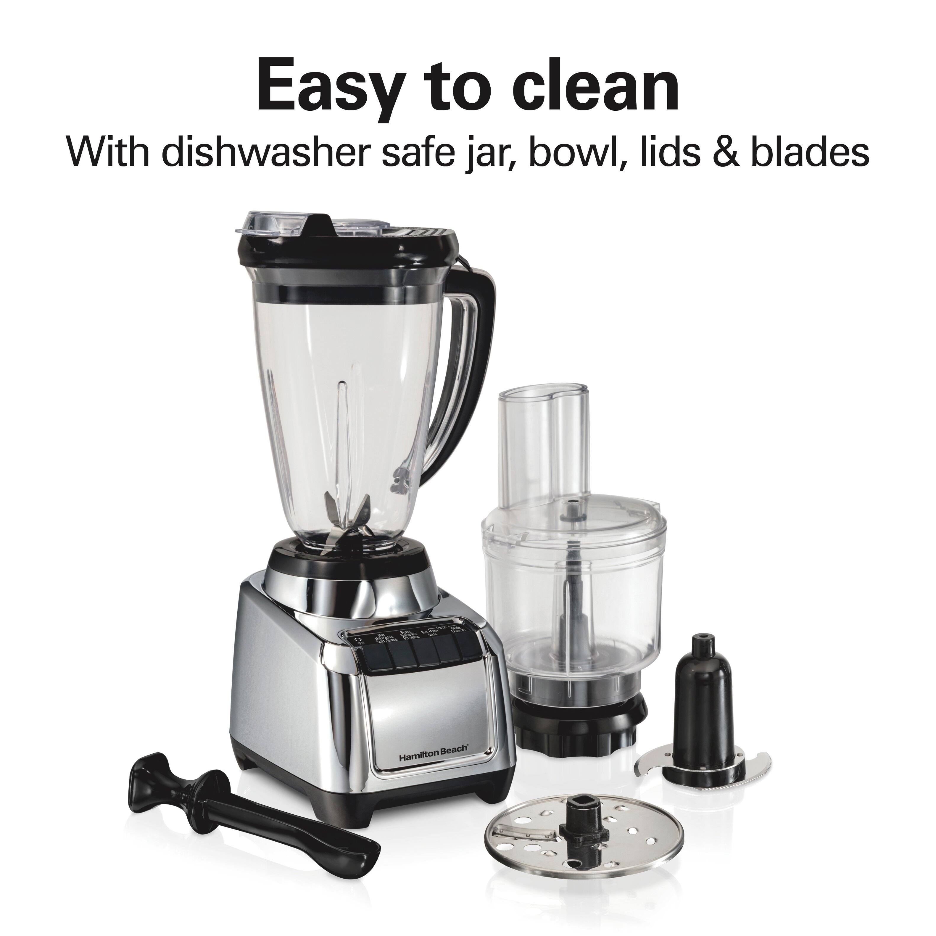 Easy to clean  
With dishwasher safe jar, bowl, lids & blades