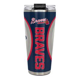 Great American Products - Atlanta Braves 32oz. Big Slim Game Ball Travel Tumbler - White