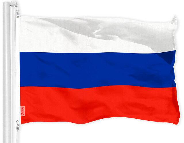 G128 - Russian Flag 3x5 ft 150D Printed Polyester - Assorted Colors