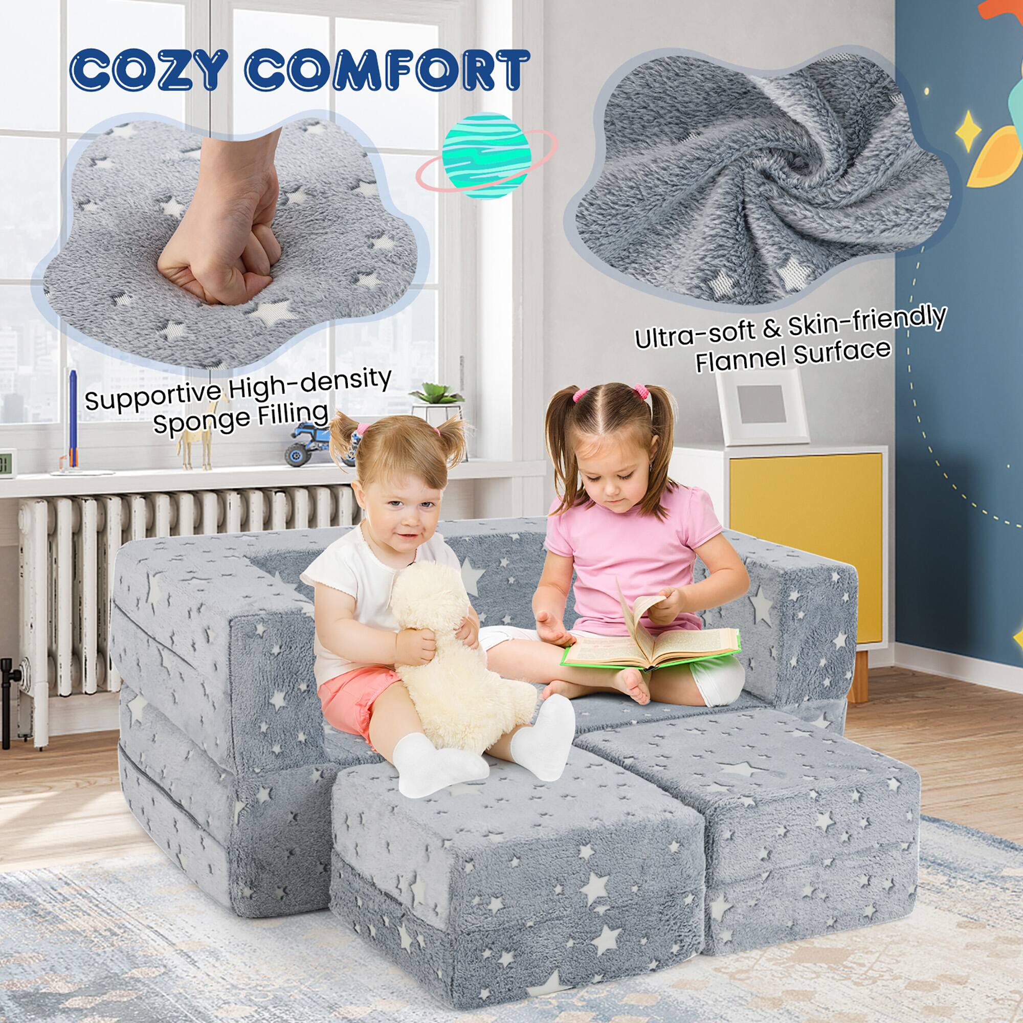 COZY COMFORT

- Supportive High-density Sponge Filling
- Ultra-soft & Skin-friendly Flannel Surface