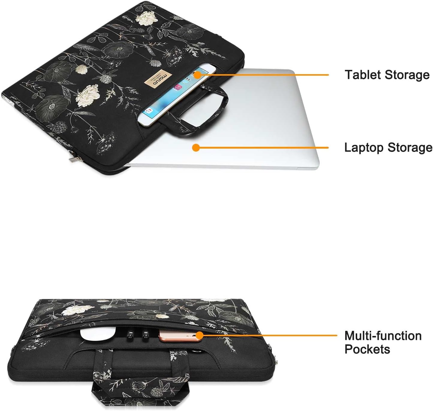 Tablet Storage  
Laptop Storage  
Multi-function Pockets