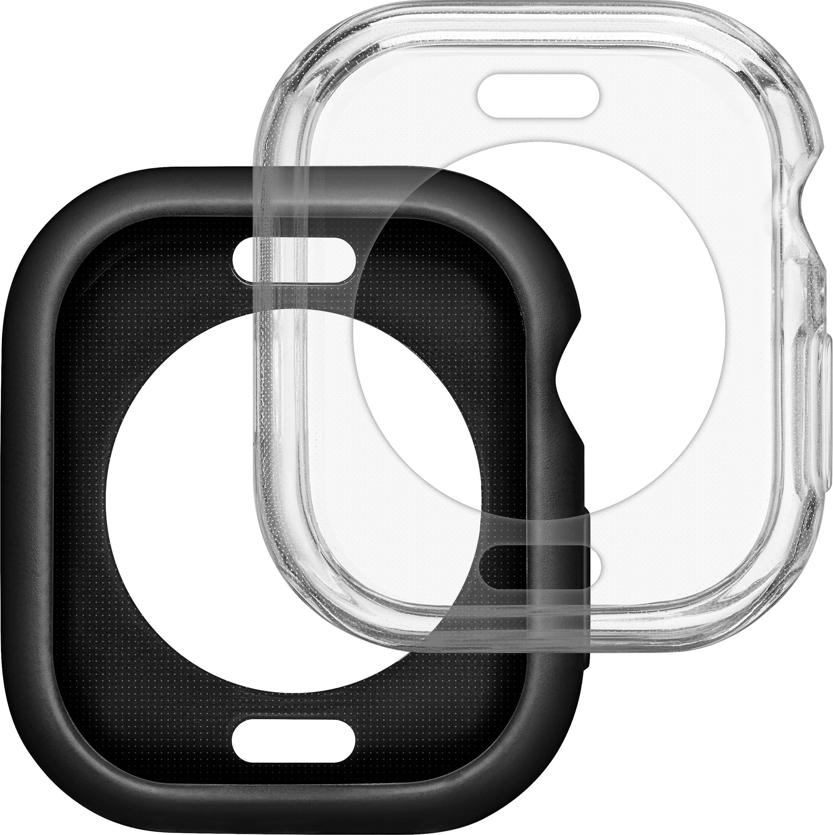 Alt View 11. Insignia™ - Bumper Cases for Apple Watch 46mm (2-Pack) - Black/Clear.