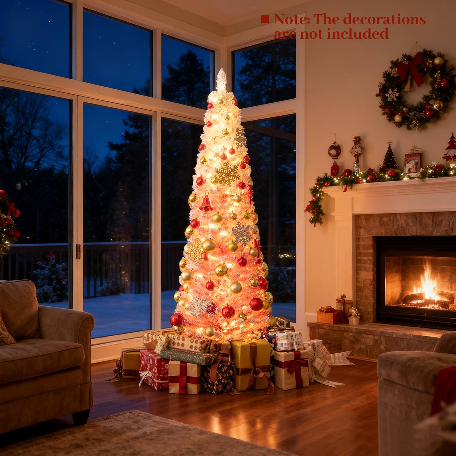 Note: The decorations are not included