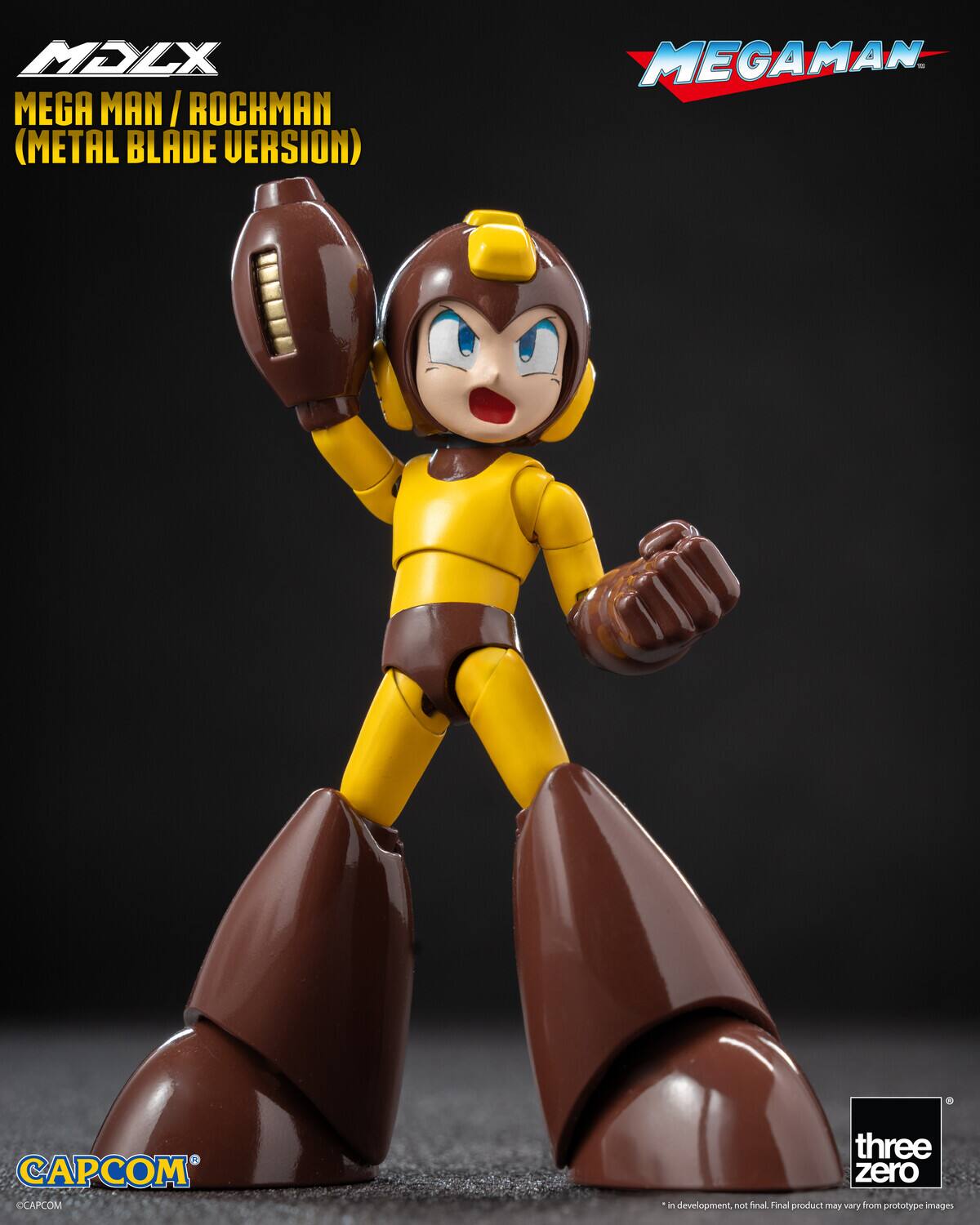 MELX MEGA MAN / ROCKMAN (METAL BLADE VERSION) MEGAMAN  
CAPCOM CPCOM three zero - development, not final  
Final product may vary from prototype images