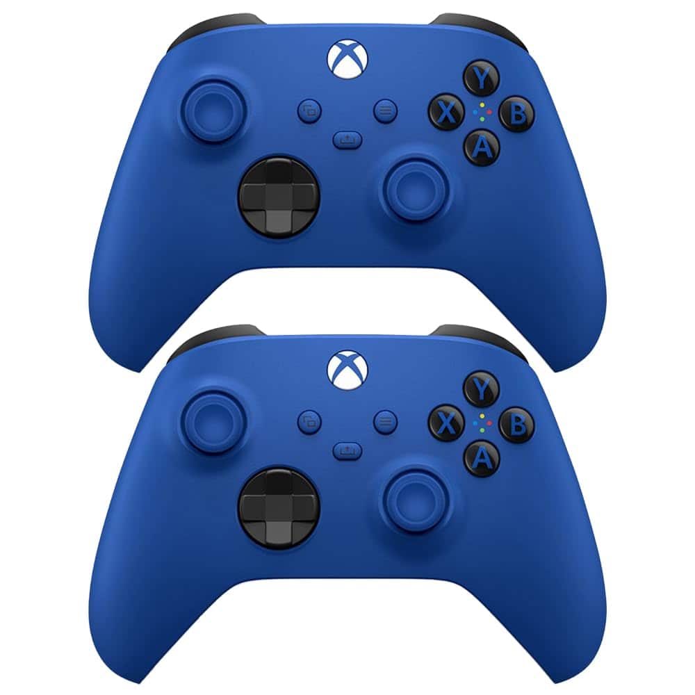 Microsoft - QAU-00065 Xbox Special Edition Wireless Controller 2 Pack - Shock Blue