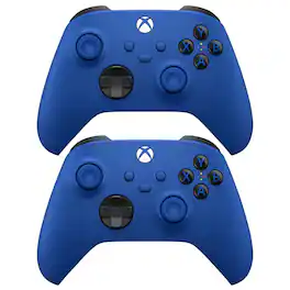 Microsoft - QAU-00065 Xbox Special Edition Wireless Controller 2 Pack - Shock Blue