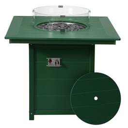 WestinTrends - Helios 42" Modern Outdoor Patio Gas Propane Square Fire Pit Table