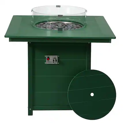 Front. WestinTrends - WestinTrends Helios 42" Modern Outdoor Patio Gas Propane Square Fire Pit Table.
