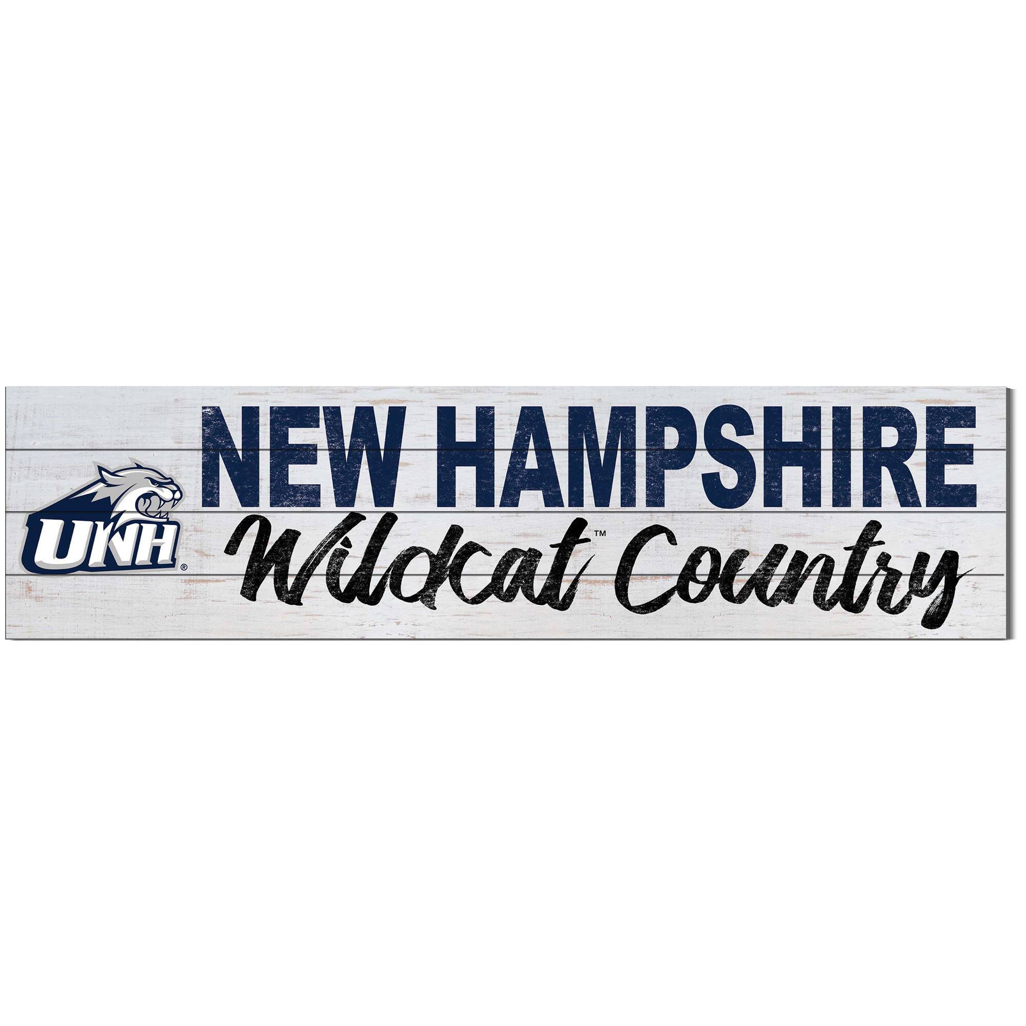 Jardine - New Hampshire Wildcats 10'' x 40'' Logo Sign - White