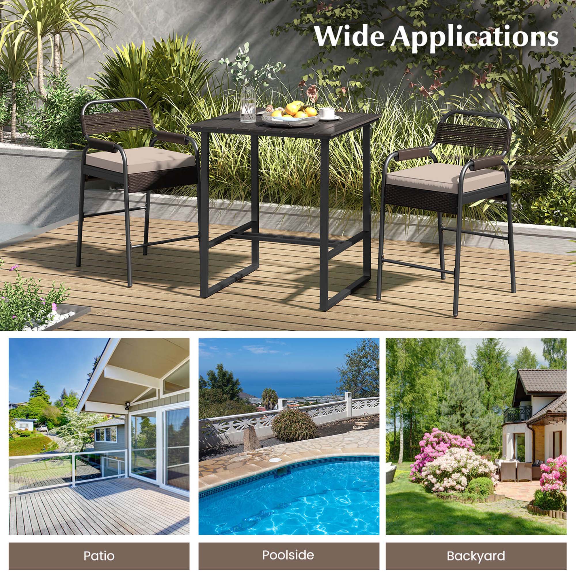 Wide Applications Patio Poolside Backyard