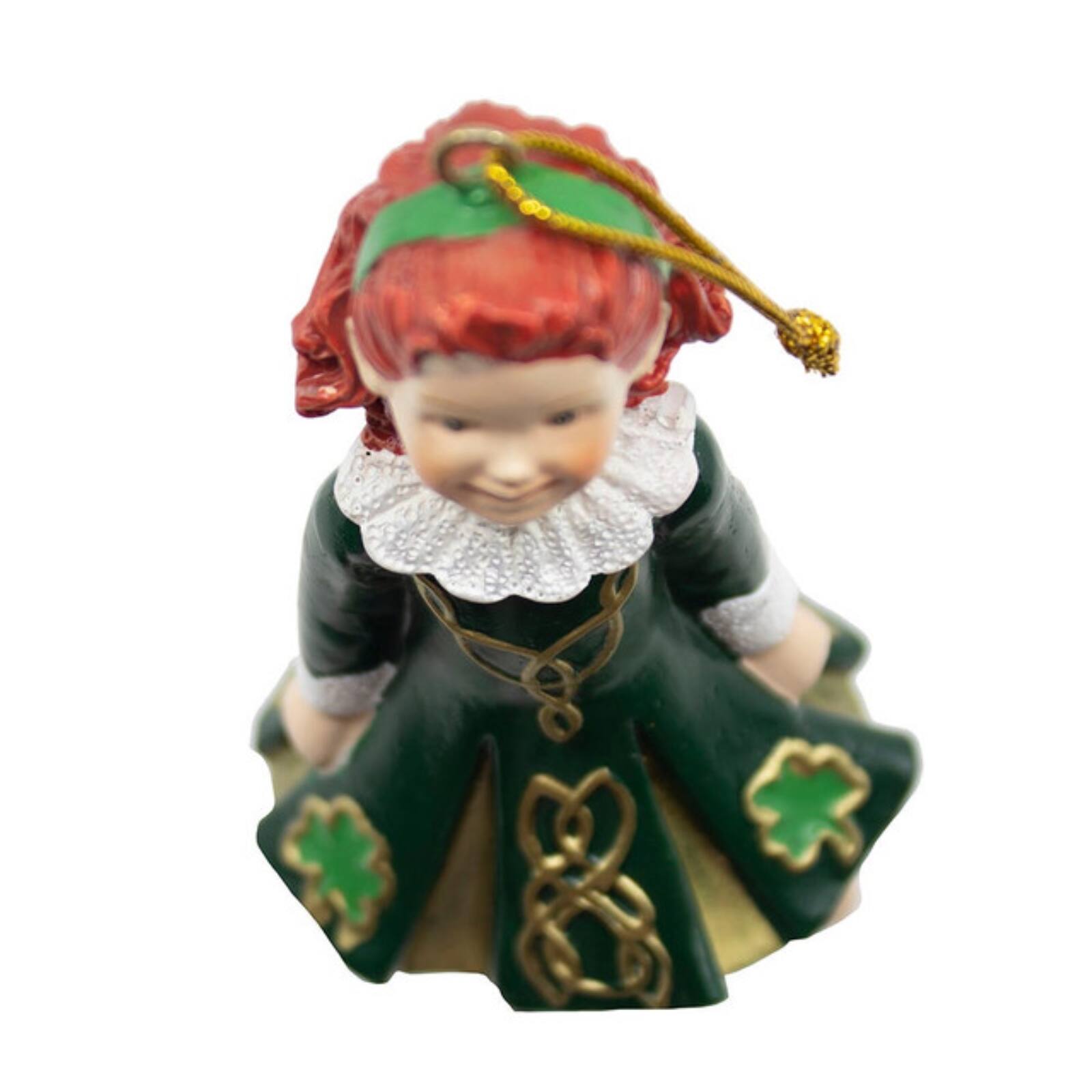 Alt View 1. Kurt S Adler - Kurt Adler Step Irish Dancer Girl in Green Dress Resin Christmas Tree Ornament 6 inch - Green.