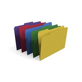 Staples - File Folders, 1/3-Cut Tab, Legal Size, 100/Box (ST22945-CC) - Assorted Colors