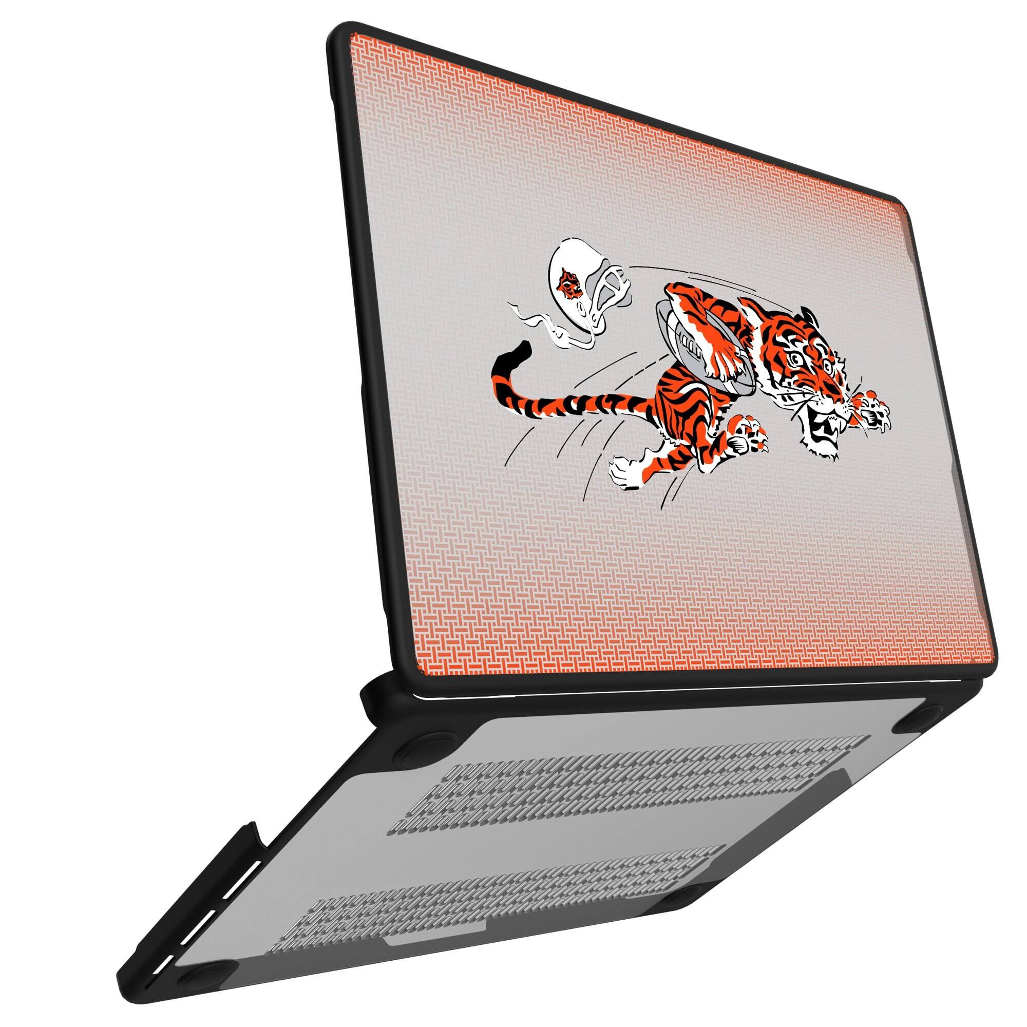 Alt View 1. Keyscaper - Cincinnati Bengals Linen MacBook Case - Pro 16 in - Multicolor.