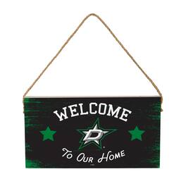 Evergreen Enterprises - Dallas Stars 6" x 11" Welcome Home Wood Wall Sign with Rope Hanger - Multicolor