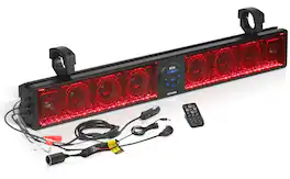 BOSS Audio - ATV UTV 36-Inch Amplified Sound Bar, 4-Inch Speakers, 1-Inch Tweeters, IPX5 Weatherproof, Bluetooth, Multicolor Lighting - Black