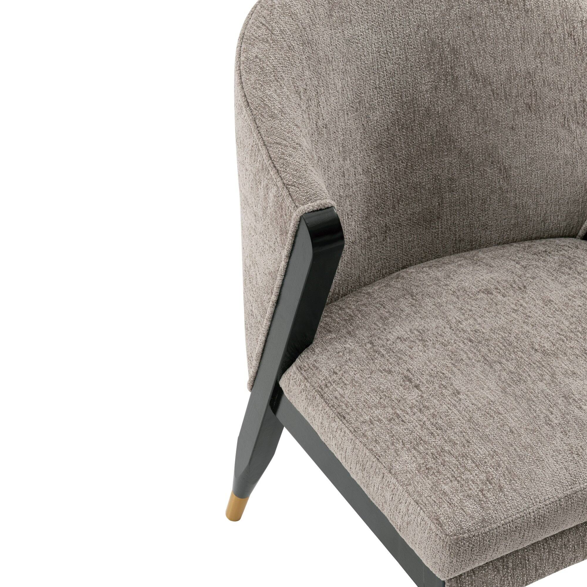 Alt View 1. Manhattan Comfort - Ola Modern Wood Chenille Dining Chair - Set of 2 - Stone.
