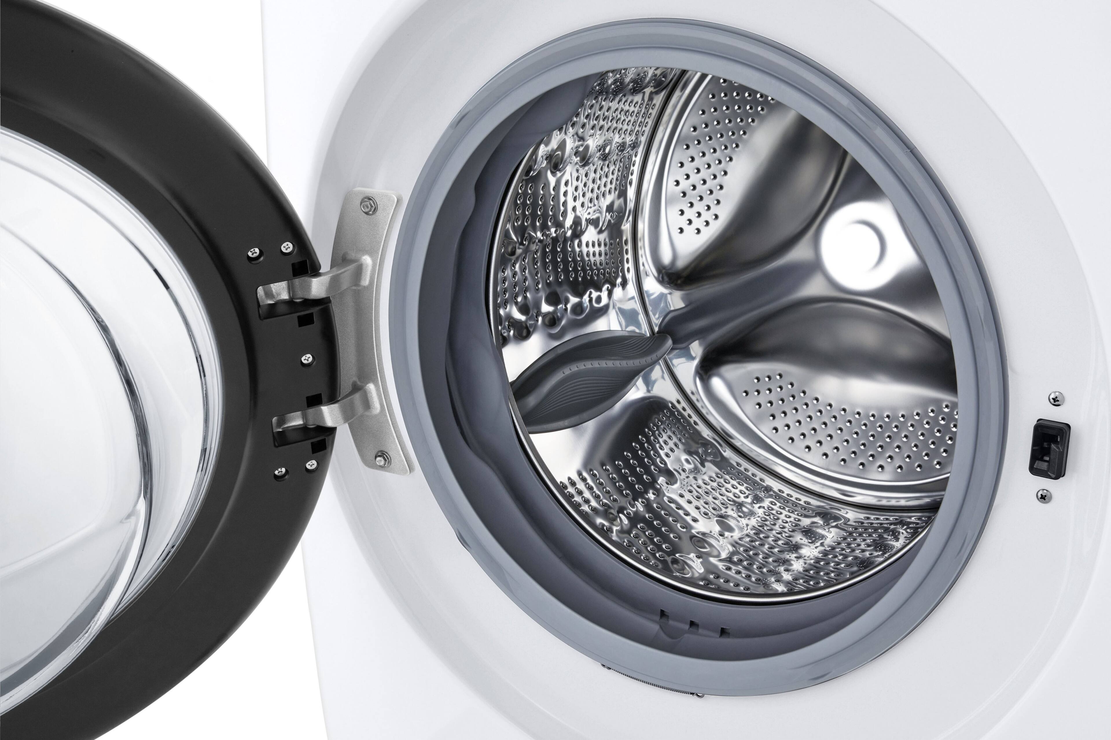 Alt View 12. LG - 4.5 Cu. Ft. High-Efficiency Stackable Smart Front Load Washer with AI Wash and ColdWash Technology - White.