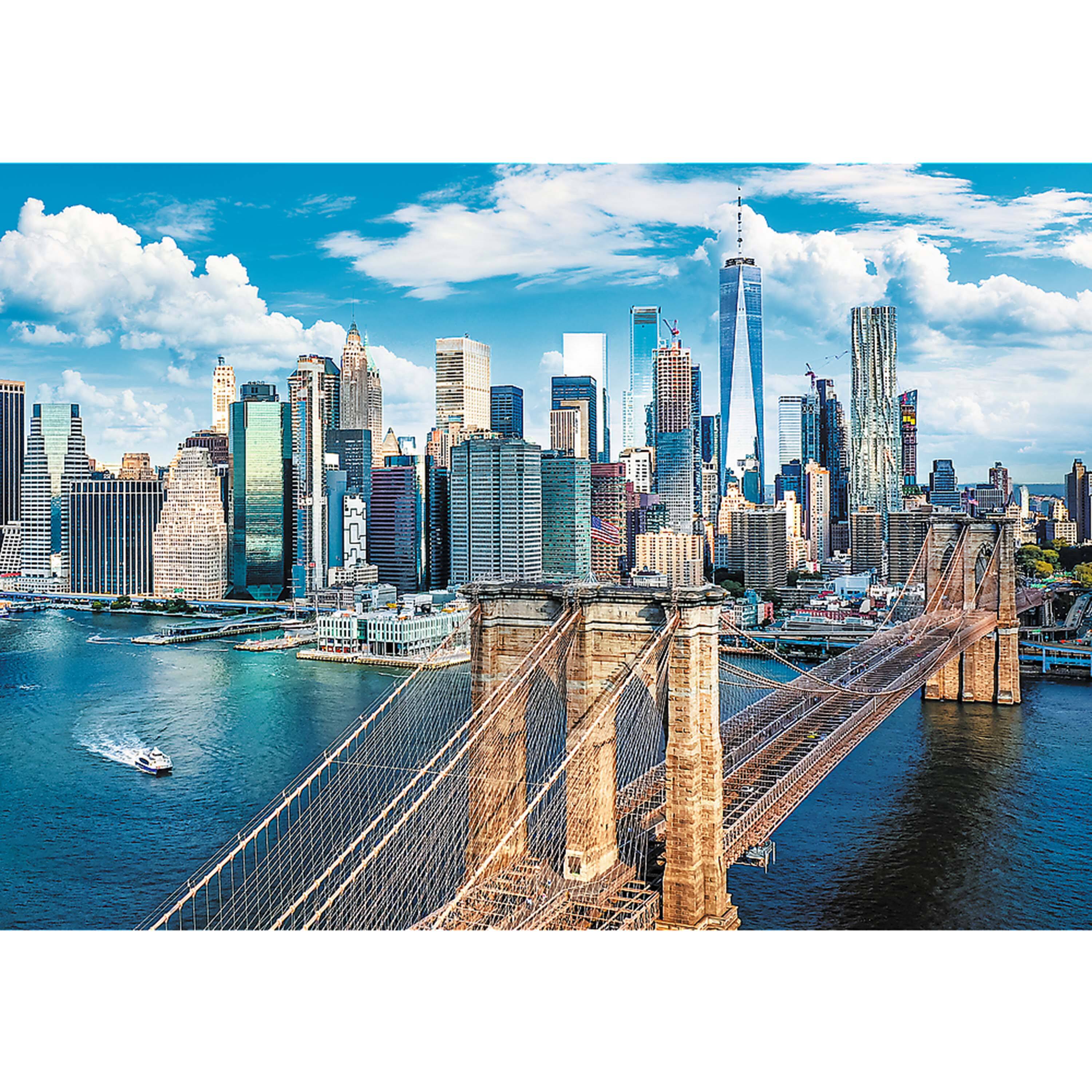Alt View 1. Trefl - Trefl Red 1000 Piece Puzzle - Brooklyn Bridge, New York, USA.