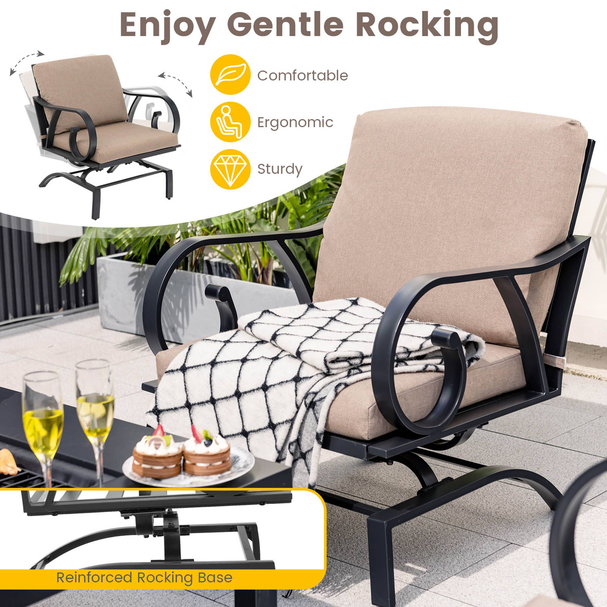 Enjoy Gentle Rocking, Comfortable, Ergonomic, Sturdy, Reinforced Rocking Base