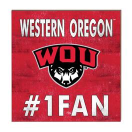 Jardine - Western Oregon Wolves 10" x 10" #1 Fan Plaque - Red