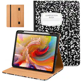 DTTO - Case for iPad Pro 13 Inch M5/M4,Premium Leather Business Folio Stand Cover with Pencil Holder, Auto Wake/Sleep - Book