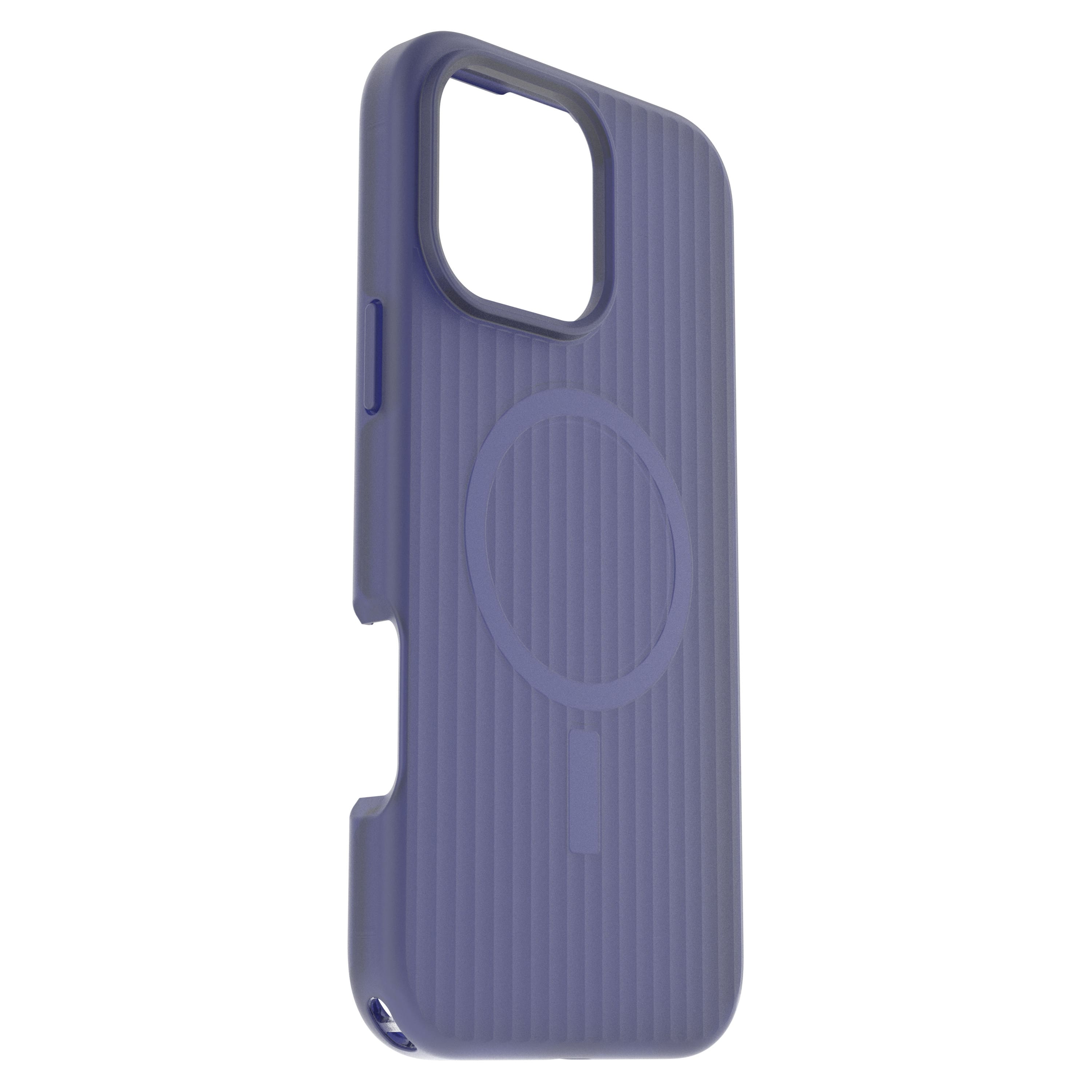 Left. OtterBox - Symmetry Series Hard Shell for MagSafe for Apple iPhone 16 Pro Max - Craft Blue.
