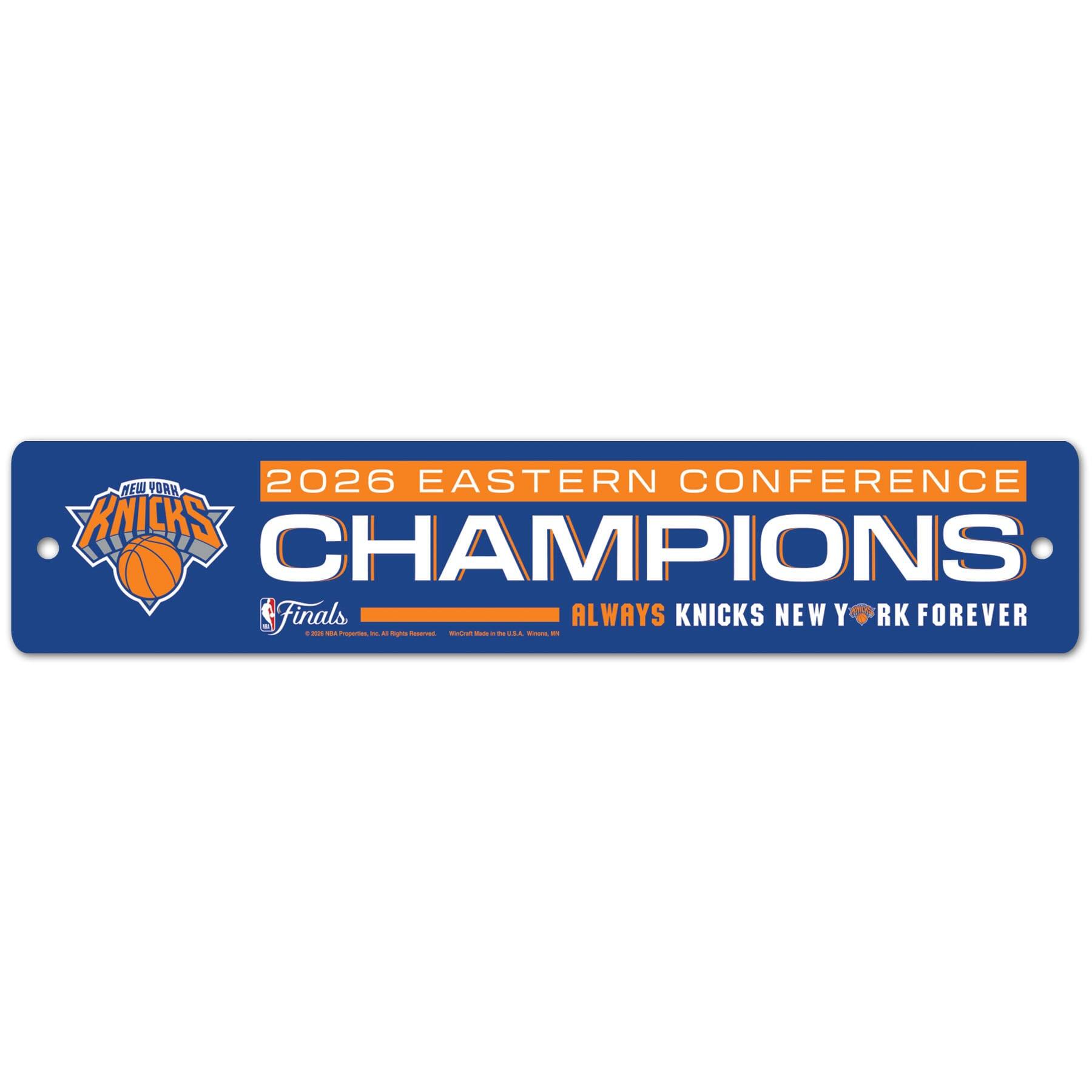 New York Knicks 2026 NBA Eastern Conference Champions 3.75" x 19" Street Sign