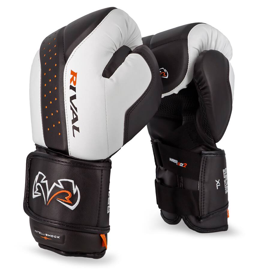 Rb10 Rivals RIVAL Boxing RB10 Intelli Shock Hook and Loop Bag Gloves Medium Black ...