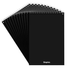 Staples - Steno Pad, 6" x 9", Gregg Ruled, 80 Sheets/Pad, Dozen - White