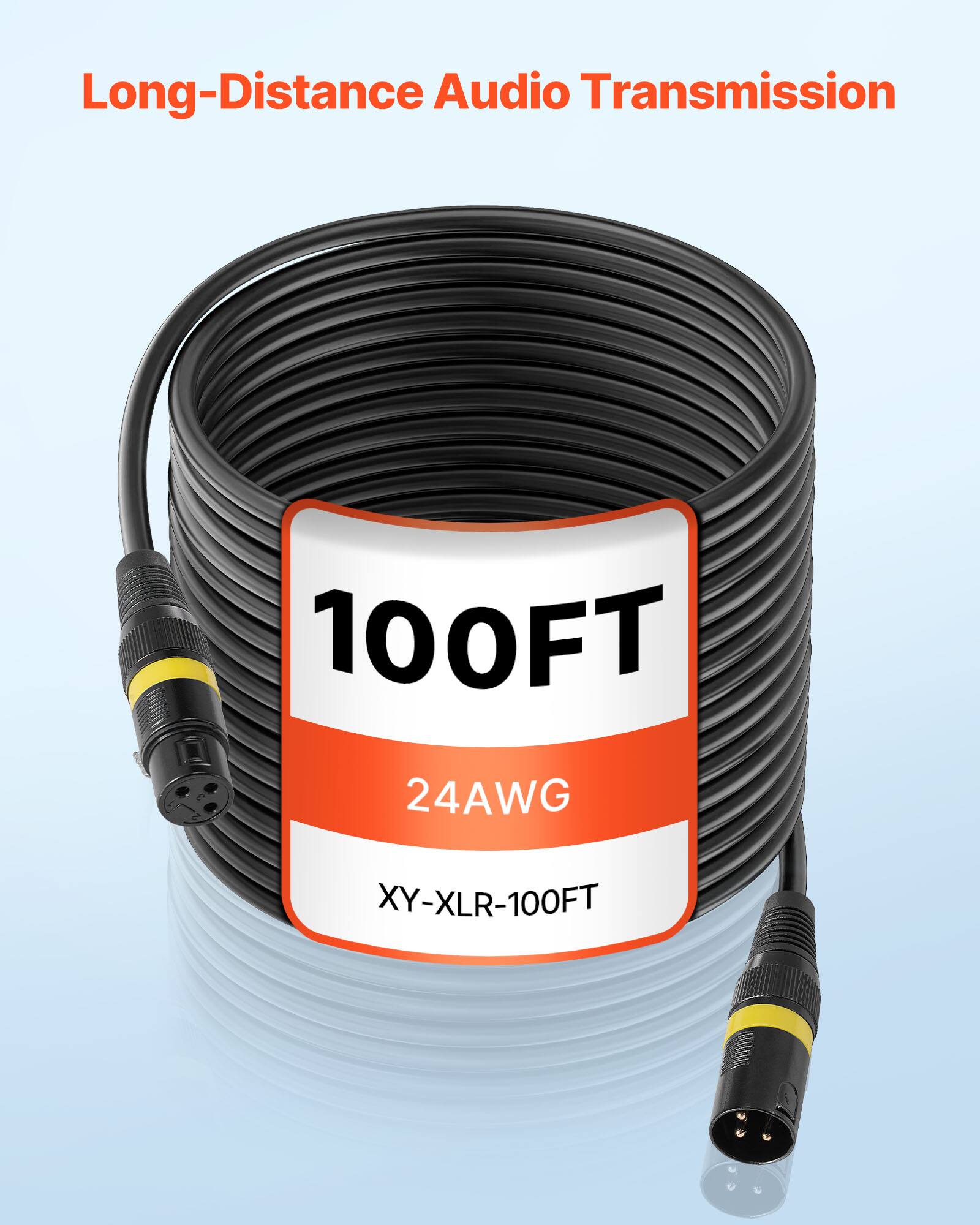 Long-Distance Audio Transmission  
100FT  
24AWG  
XY-XLR-100FT